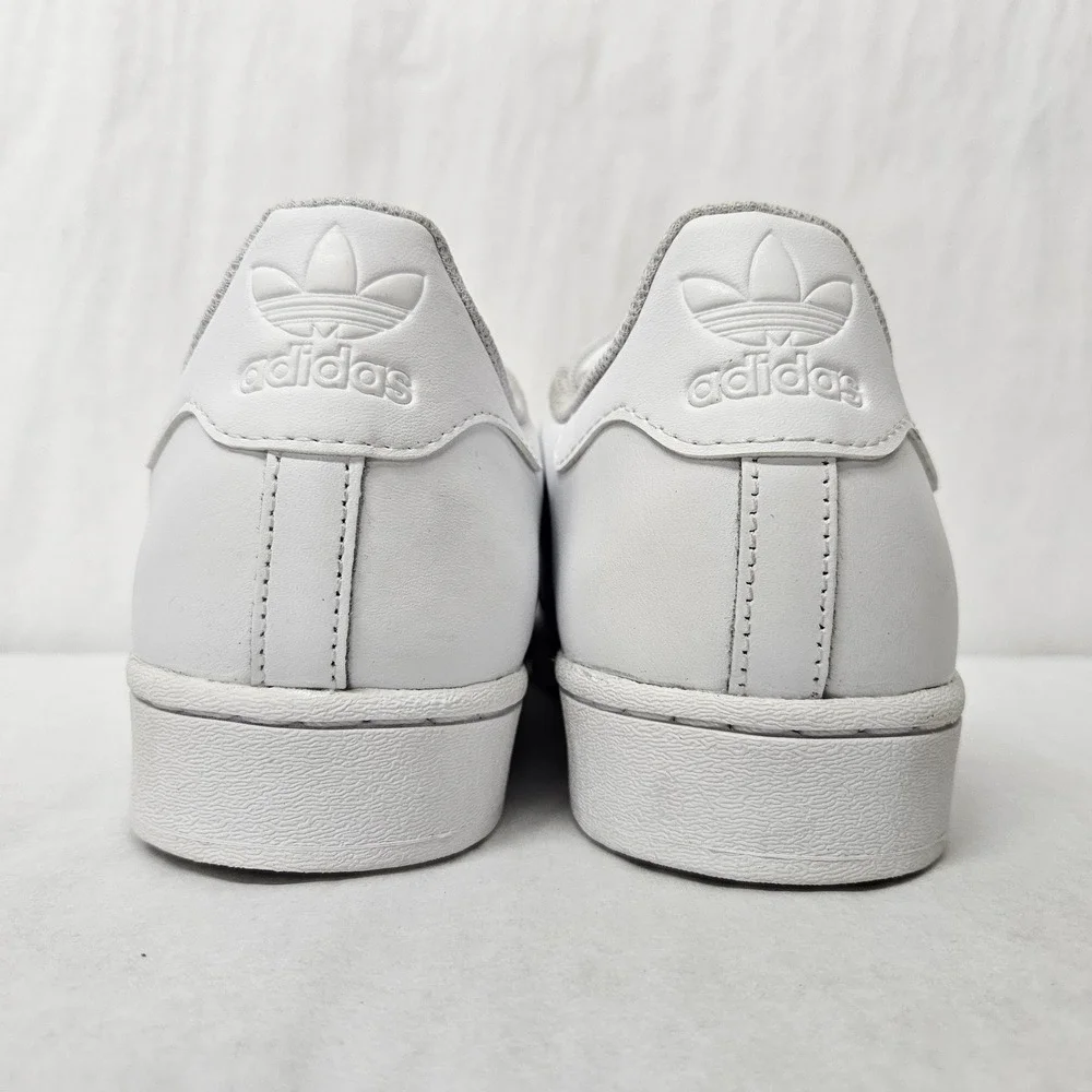 Adidas Superstar Sneakers Leather Shell Toe EG4960 Triple White Mens Size 11